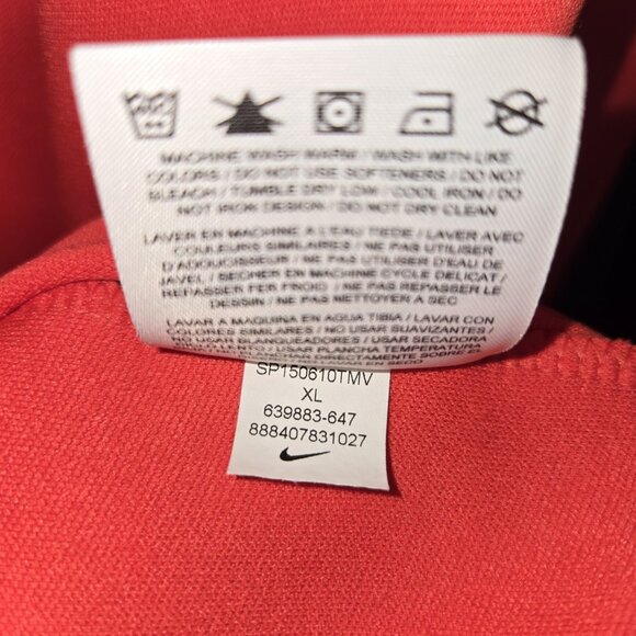 Nike Golf Tour Performance Dri-Fit Top Long Sleeve Red Half Zip Pullover Mens XL - Picture 6 of 9